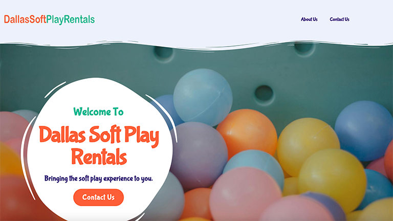 Dallas Soft Play Rentals Website Template Preview