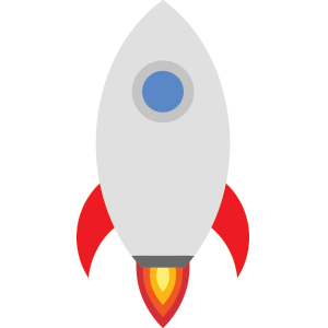 Free Vector Rocket Icon In Red, Orange, Blue And Gray Colors