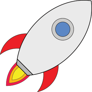 Free Vector Rocket Icon In Red, Orange, Blue And Gray Colors