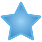 Free Blue Vector Star Icon With A Gradient And A Solid Yellow Border With No Attribution Required