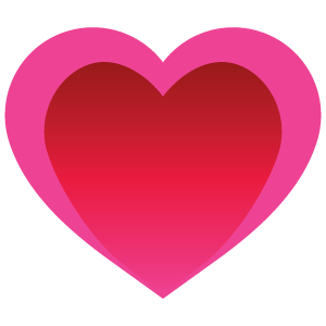 Free Vector Heart Icon With A Red Inner Gradient With A Pink Outline With No Attribution Required